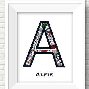 Impresión deportiva de los chicos. Carta deportiva. Arte de pared de deportes. Decoración deportiva. Niños deporte arte de pared. Arte de pared personalizado.
