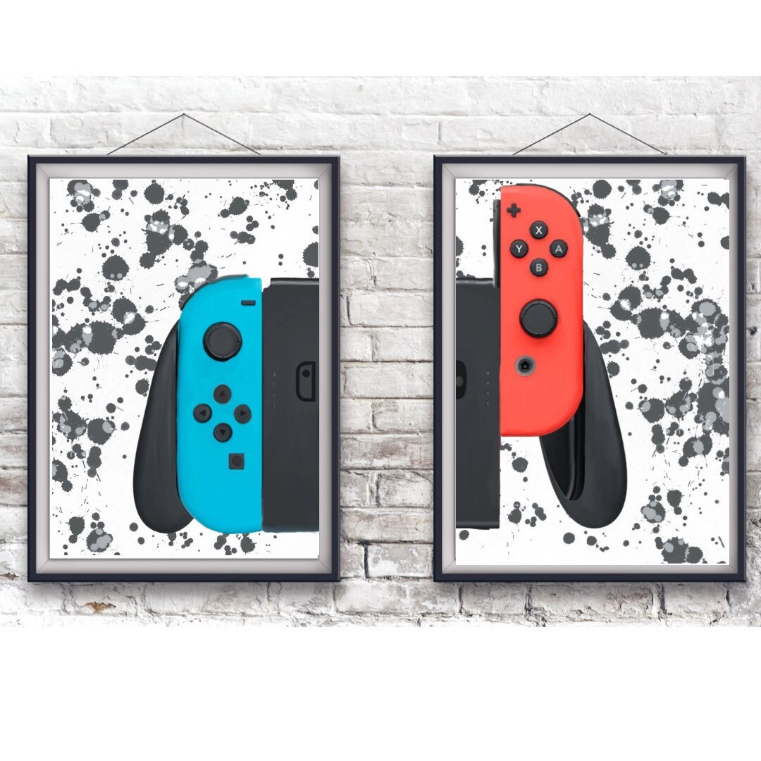Nintendo switch wall art. Nintendo switch prints. Nintendo Etsy