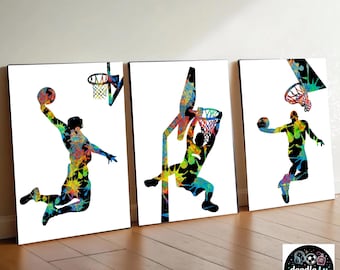 Conjunto de láminas de baloncesto – Pósters de jugadores de baloncesto (descarga digital)