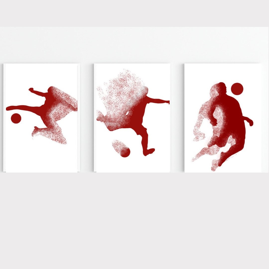 Set of three. Football decor. Football prints. Boys sports | Etsy