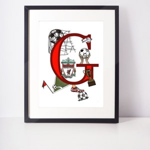 Liverpool football print, Liverpool FC wall art, liverpool fc décor, liverpool fc wall prints, liverpool fc calcomanía, liverpool fc print