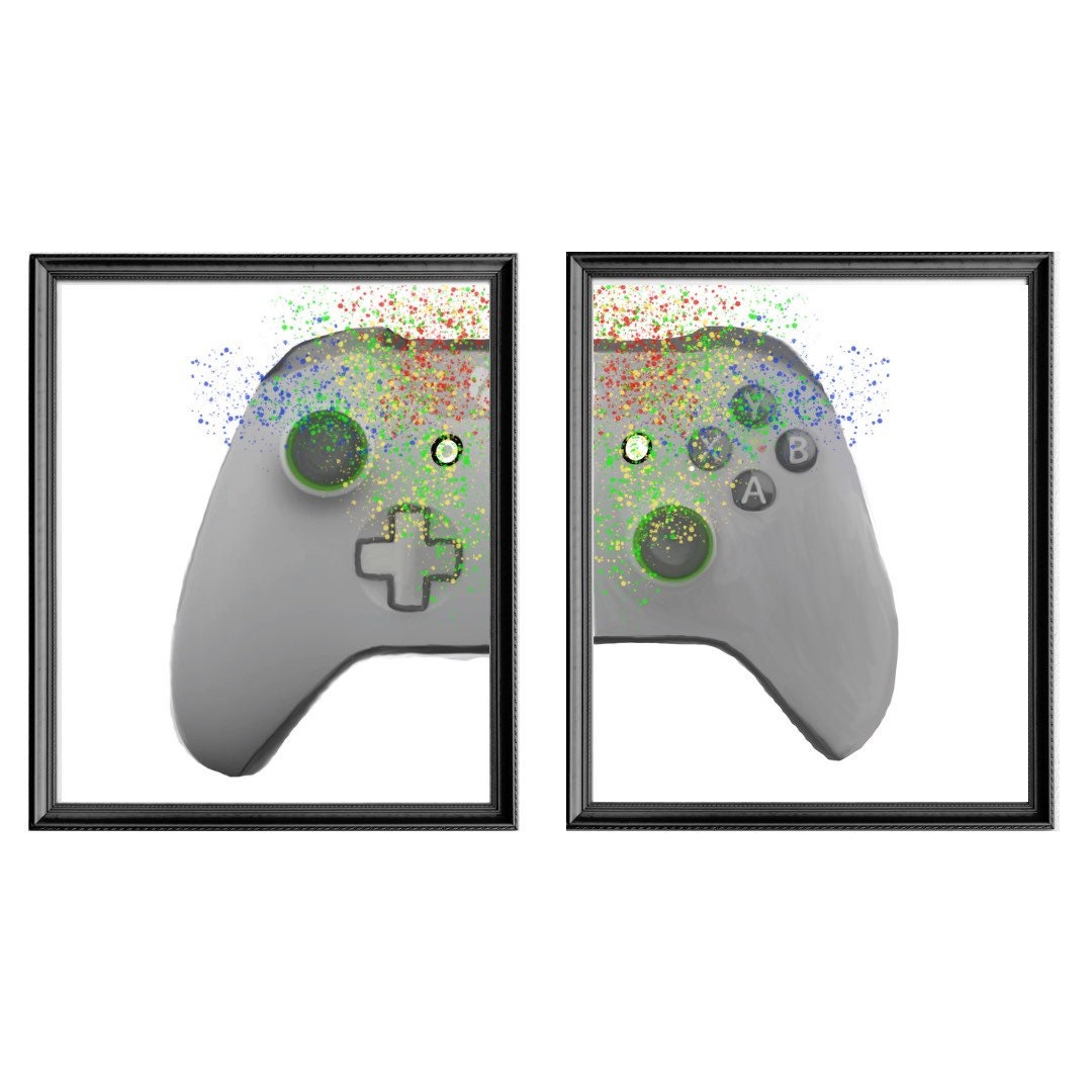 Set of 2. Xbox prints. Xbox wall art. Xbox decal. Xbox print. Etsy