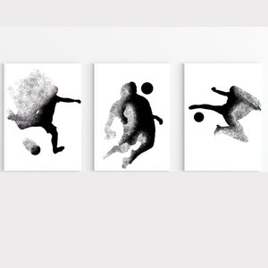 Fußball Poster | 3er-Set | A5 A4 A3 A2 Größen | Fußball Poster | Fußball Geschenk