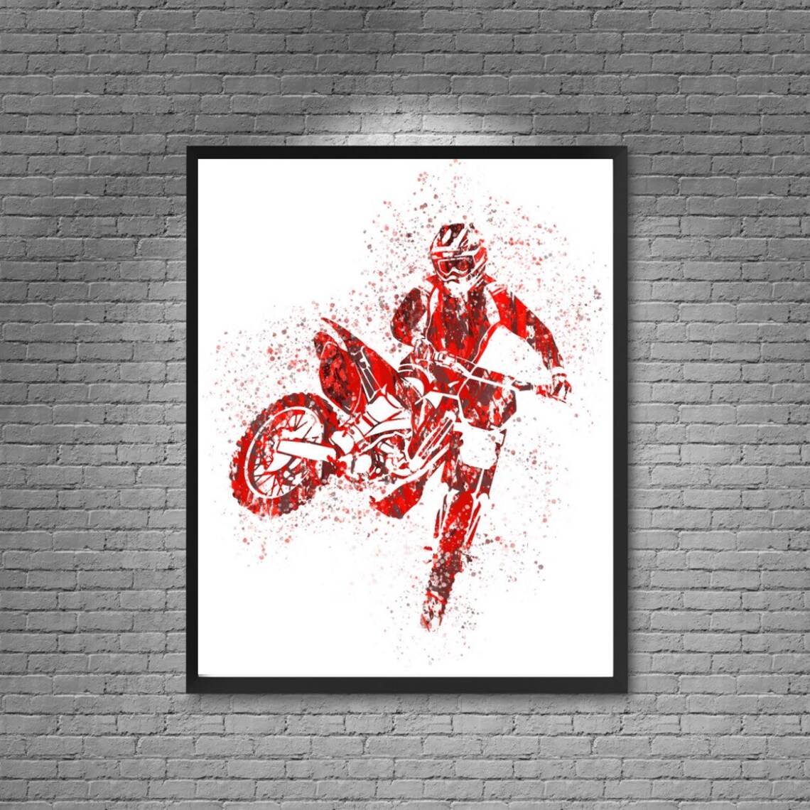 Motocross print. Set of 3. Motocross wall art. Dirt bike wall Etsy