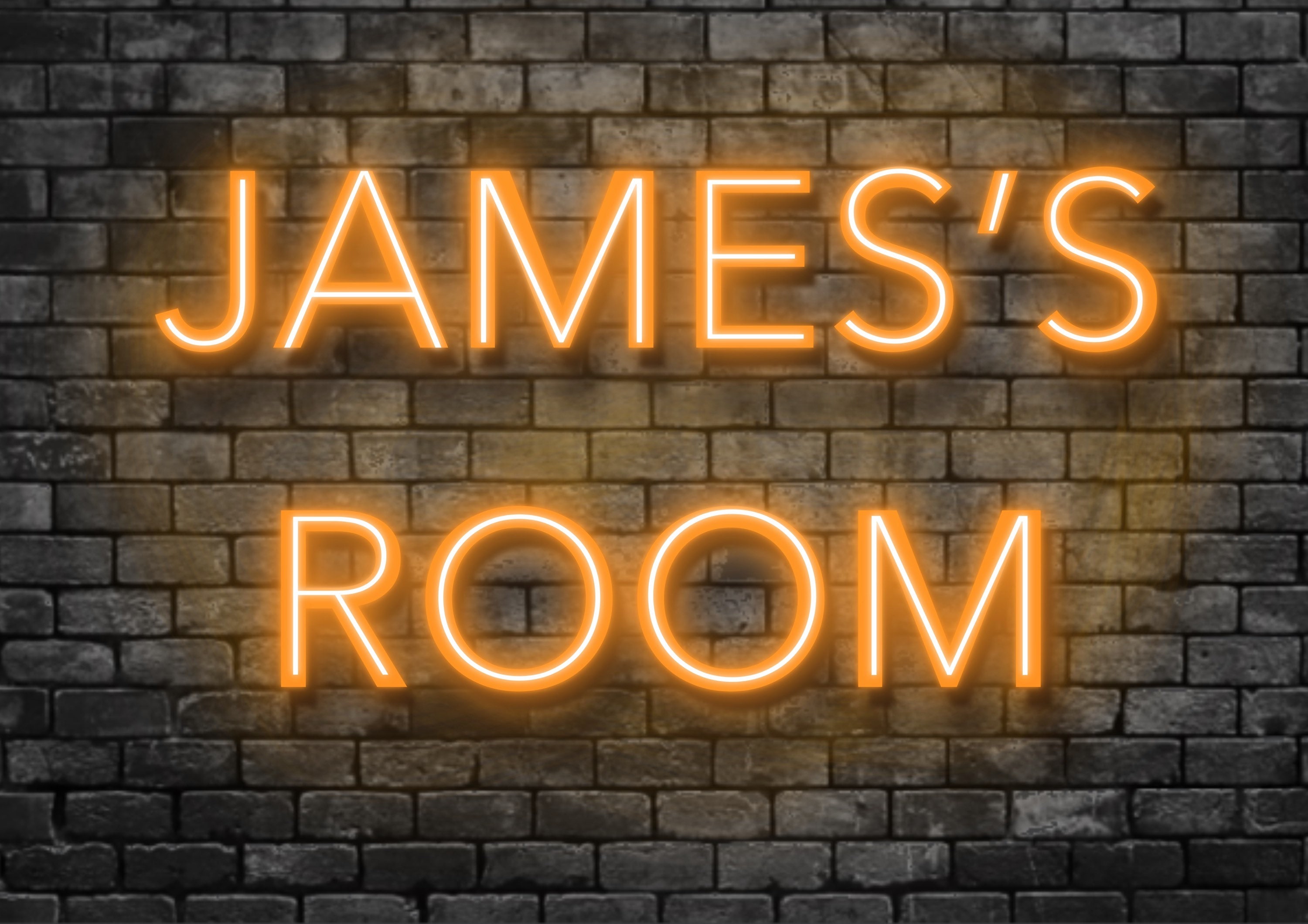 Personalised neon print. Neon effect print. Neon wall art. Etsy