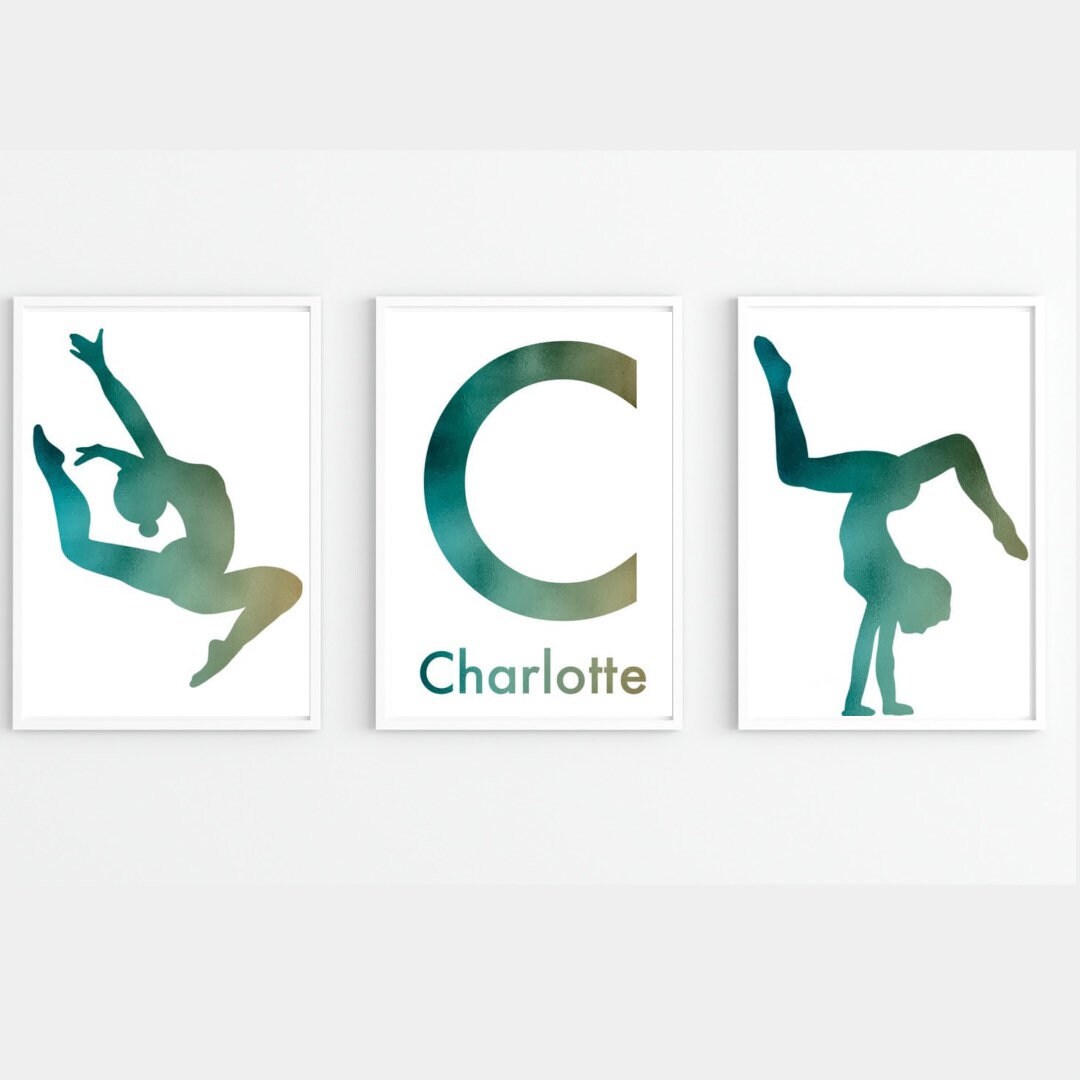 Gymnastics print. Gymnast prints. Gymnastic decor. Gymnast Etsy