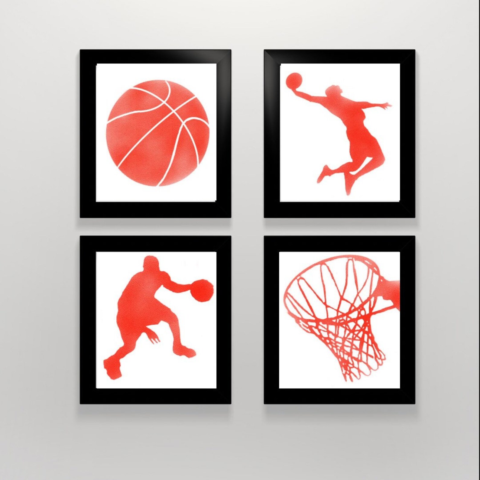 Basketball prints. Basketball wall art. Basketball player Etsy