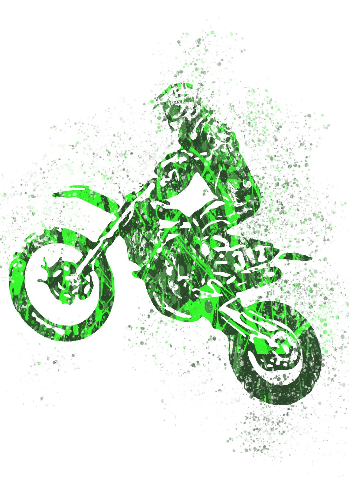 Motocross print. Set of 3. Motocross wall art. Dirt bike wall Etsy