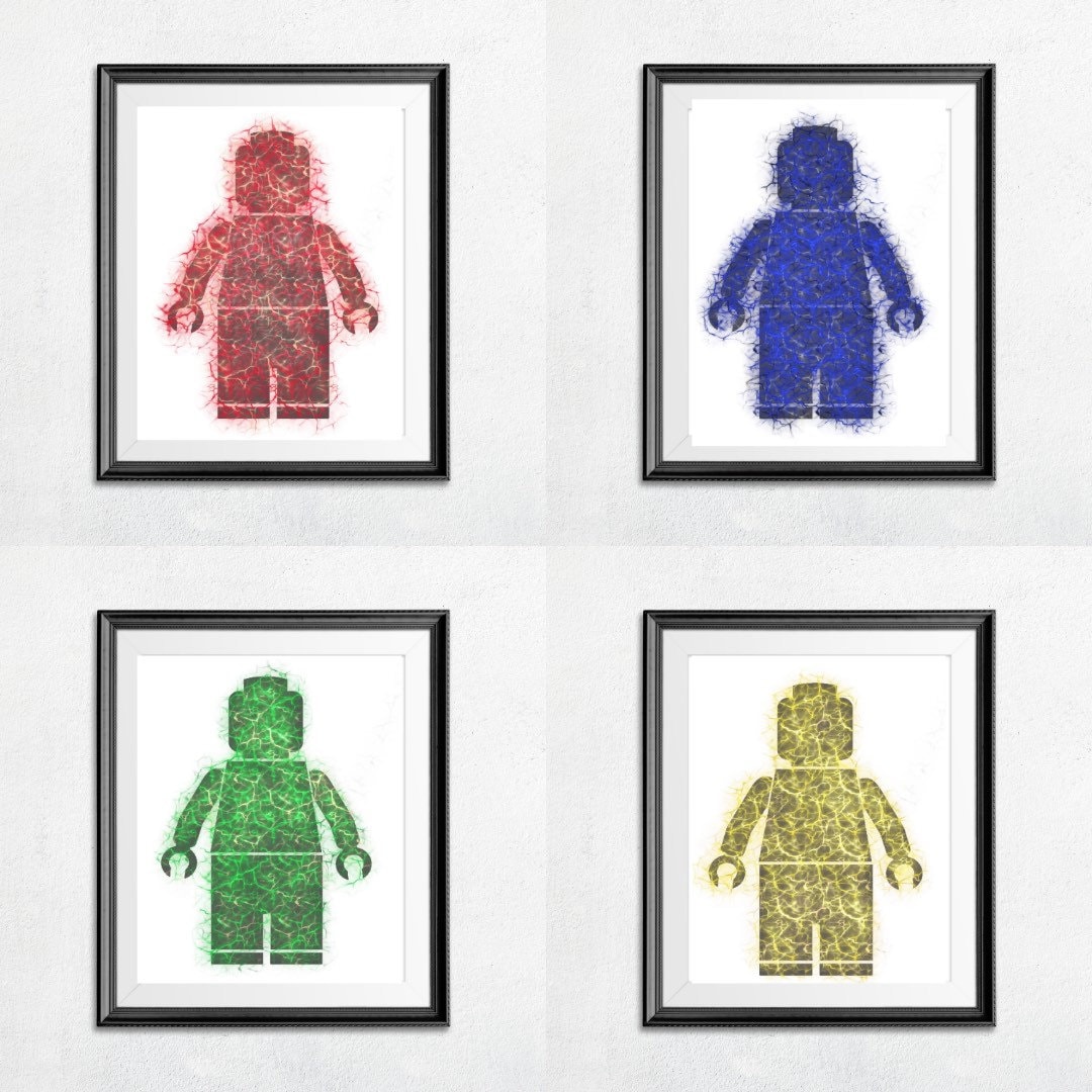 Lego Prints Set of Four. Lego Print. Lego Prints Boys Bedroom Etsy UK