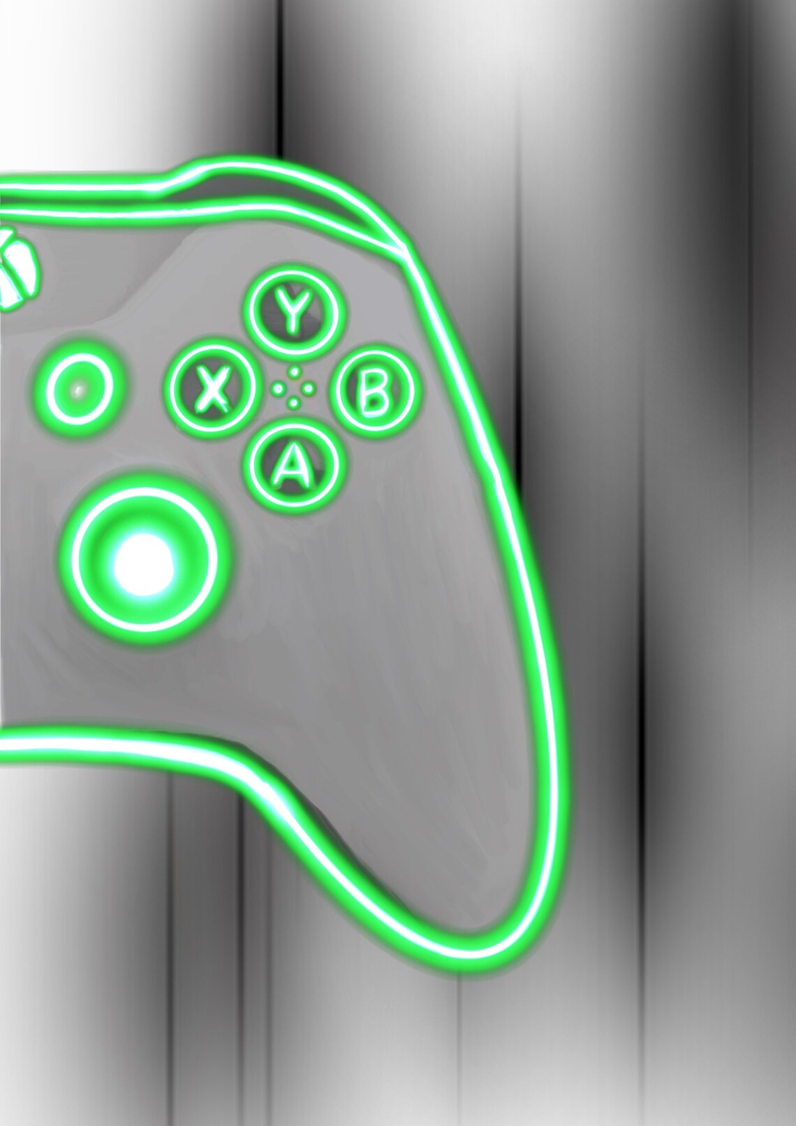 Set of 2. Xbox wall art. NEON Xbox prints. Xbox controller Etsy