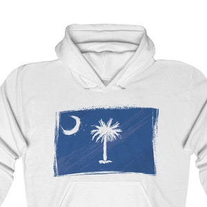 South Carolina State Flag Hooded Sweatshirt - South Carolina Flag Pullover Gift