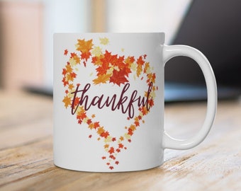 Thankful Mug - Thanksgiving Coffee Mug Gift