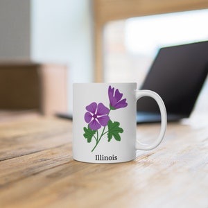 Illinois Coffee Mug - State Flower Coffee Mug Gift