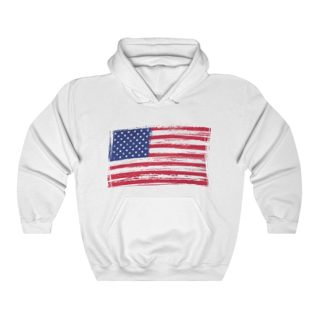 Trendy Apparel Shop Sommerhut – Bestickte US-Flagge, Polyester, Verstellbar, Grau