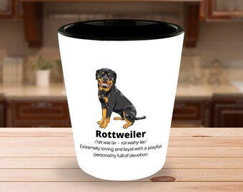 Rottweiler Shot Glass - Rottweiler Lover Gift