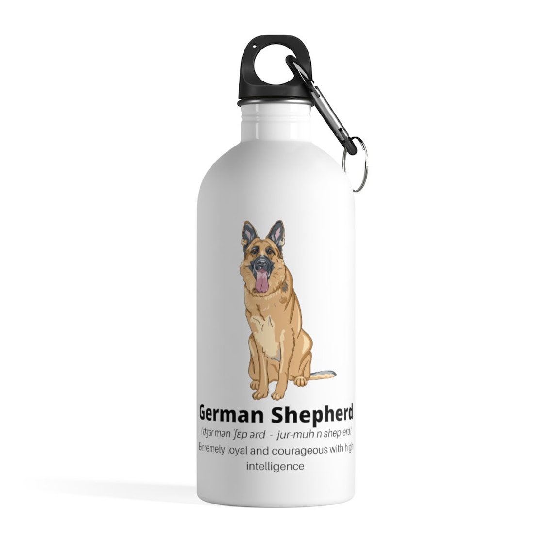 German Shepherd Stainless Steel Water Bottle German Shepherd Etsy
