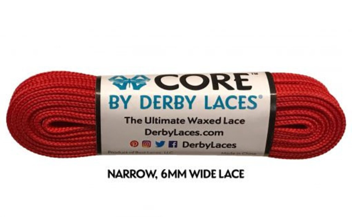 Roller Skate Laces Red CORE Waxed Laces 96 Etsy