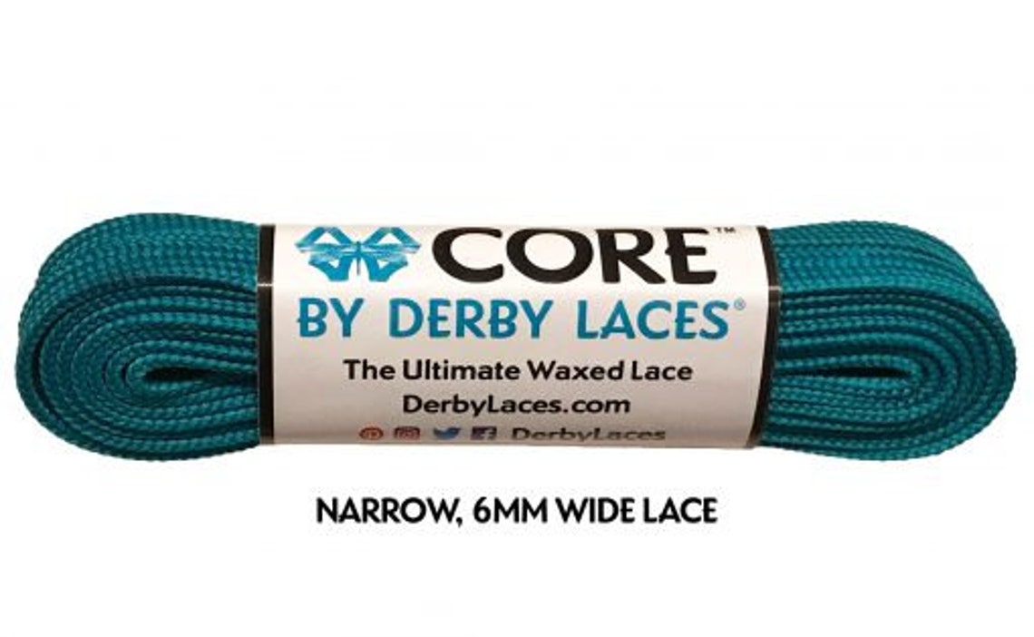 Roller Skate Laces Teal CORE Waxed Laces 96 Etsy