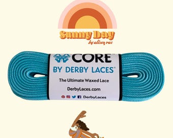 Aqua Derby CORE gewachste Rollschuh-Schnürsenkel: 96 "oder 108", 6 mm breit