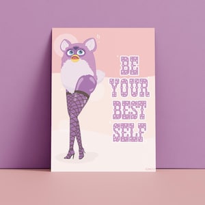 Motivational Furby Long Legs A5 A4 Print | Ionzy's Studio
