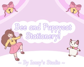 Bee and Puppycat Inspired Stationery Set | Ionzy's Studio