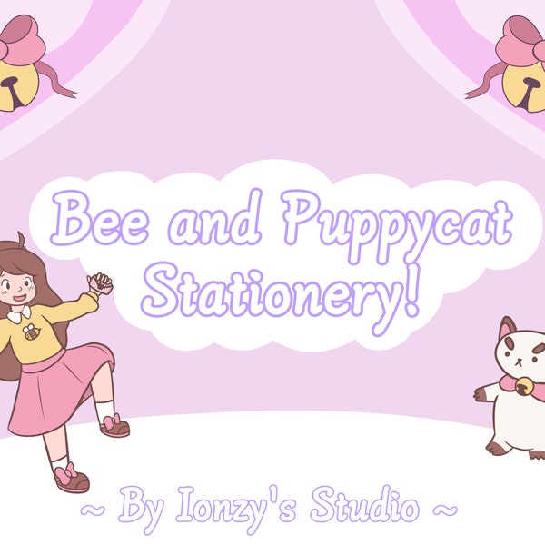 Bee and Puppycat Inspired Stationery Set | Ionzy's Studio