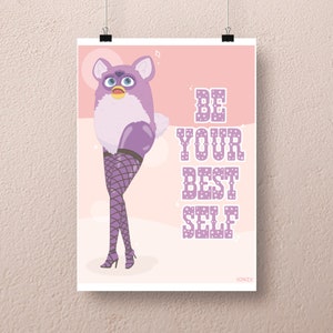 Motivational Furby Long Legs A5 A4 Print | Ionzy&#39;s Studio