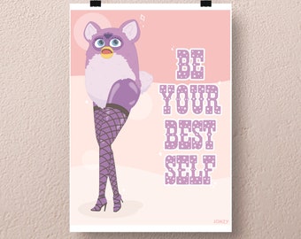 Motivational Furby Long Legs A5 A4 Print | Ionzy&#39;s Studio