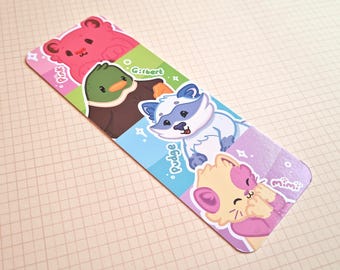 Pink & Friends Glossy Bookmark | Ionzy's Studio
