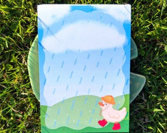 Rainy Day Ducky A6 Memo Note Pad | Ionzy's Studio