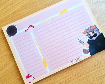 Senshi's Recipes, Dungeon Meshi INSPIRED A5 Memo Pad | Ionzy's Studio