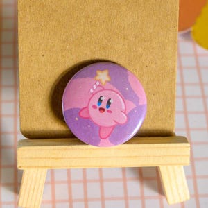 Kirby INSPIRED 32mm Glossy Badge | Ionzy&#39;s Studio