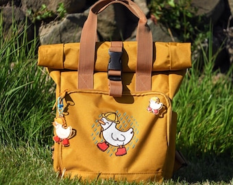 Rainy Day Ducky Rucksack, Eco-Friendly 100% Recycled 9L | Ionzy's Studio