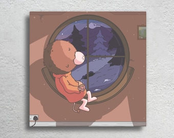 Tontu's Tea Break, Hilda INSPIRED 14.8cm Square Matte Art Print | Ionzy's Studio