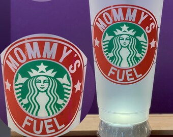 Coral Mommy’s Fuel Reusable Cold Cup with Straw