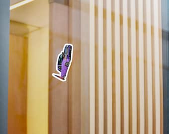 Purple Lowrider Truck Kiss-Cut Vinyl Decal | Car Sticker