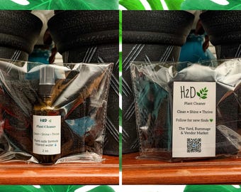 Plant Leaf Cleaner Kit | Natural Shine Dust Remover, Microfiber Cloth