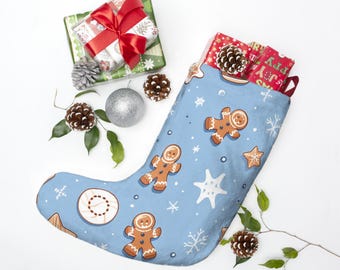 Gingerbread Christmas Stockings, Festive Holiday Decor, Stocking Stuffers, Handcrafted Christmas Gift, Cozy Home Accessories