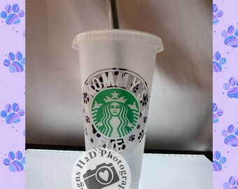 Starbucks, Mommy’s Fuel, Paw print, Reusable Cold Cup.