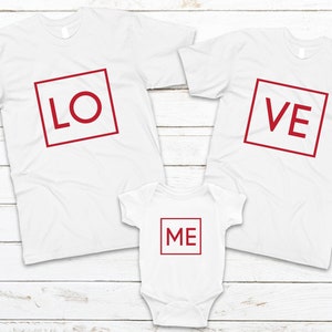 Family Matching Valentine&#39;s Day My First Valentine&#39;s Day Outfit Mom Dad Baby Shirts