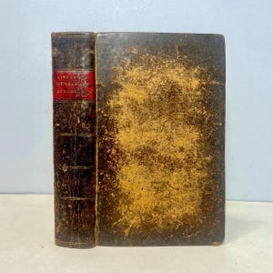 1812 Agricultural Farming in Scotland, Antique 200+ Year Old Leather Book of Historical Scottish Husbandry & Farming Techniques