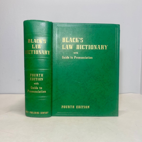 Black’s Law Dictionary 1957 Fourth Edition, Collectible Legal Reference Book for Law Students & Legal Professionals