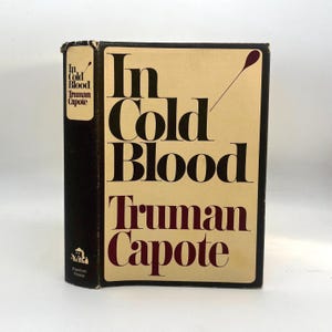 1965 In Cold Blood by Truman Capote, Rare First Edition Book, A True Account of a Multiple Murder, 1st Edition, 1st Printing