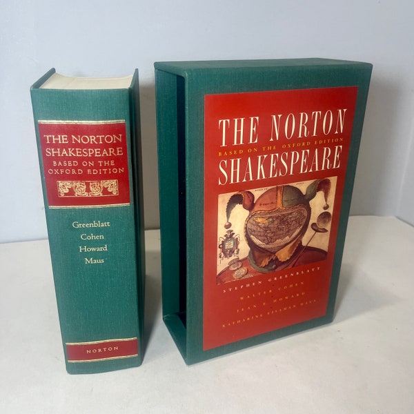1997 Norton Shakespeare: Based on the Oxford Shakespeare, Huge Illustrated Book with Slipcase, Complete Works of Shakespeare