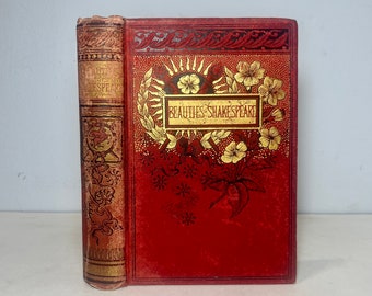 1800s Beauties of Shakespeare, Illustrated Antique Book in Fine Binding, featuring the Lovely Women in Shakespeare's Plays