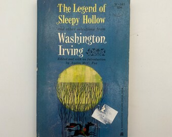 1962 The Legend of Sleepy Hollow & Other Selections by Washington Irving, Vintage Paperback Book