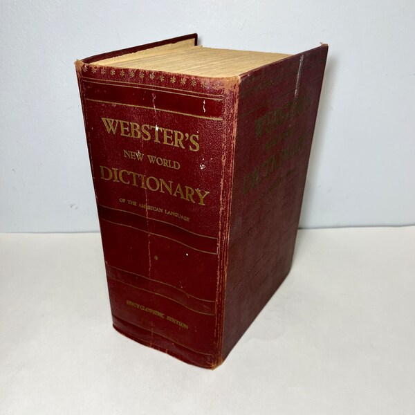 1951 Webster’s New World Dictionary of the American Language, Encyclopedic Edition, HUGE Vintage Reference Book!