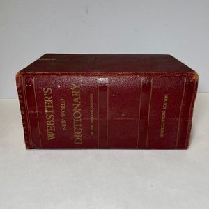 1951 Websters New World Dictionary of the American Language, Encyclopedic Edition, HUGE Vintage Reference Book image 2