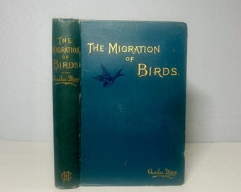 1892 The Migration of Birds by Charles Dixon, Tracking Avian Flight Patterns through the Seasons, Victorian Era Antique Book