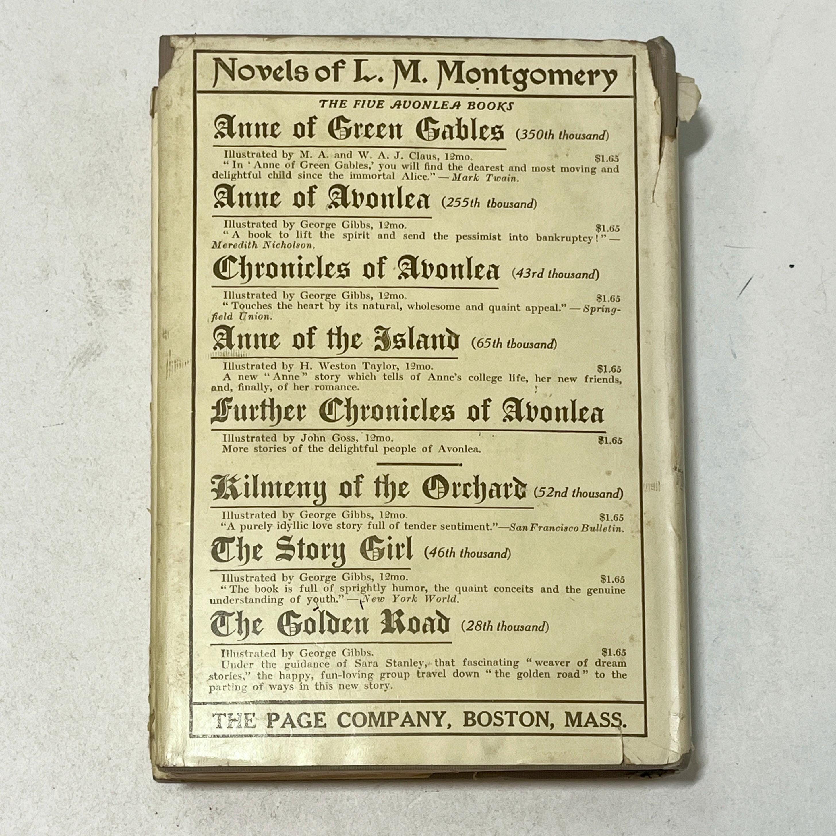 USED✨「赤毛のアン」L.M.モンゴメリィ✨編集ジャーナル1910